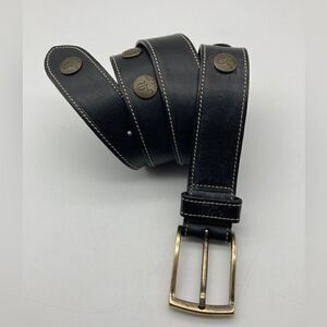 El Caballo Black Leather Men’s Belt Size 85-40,5”/39” Made in Italy